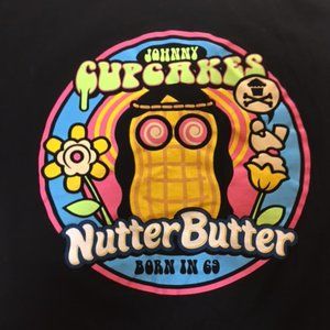 Johnny Cupcakes - Men Small -  Nutter Butter '69 - Black with Graphic Tee